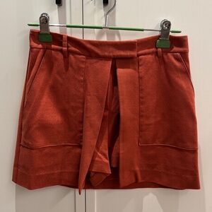 Theory skirt/shorts/skort Size 4 burnt orange/ rust